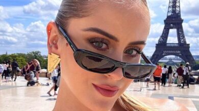 Valentina Ferragni sexy diva con l’abito in georgette Pinko (FOTO)