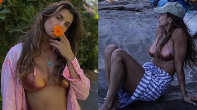 Elisabetta Canalis al mare è super hot: il bikini metallizzato lascia senza fiato!