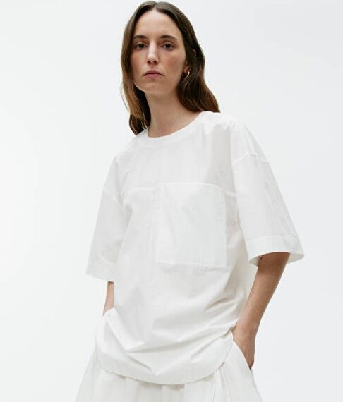 arket t-shirt bianca oversize