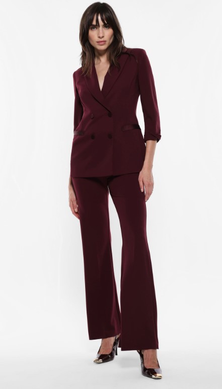 tailleur bordeaux