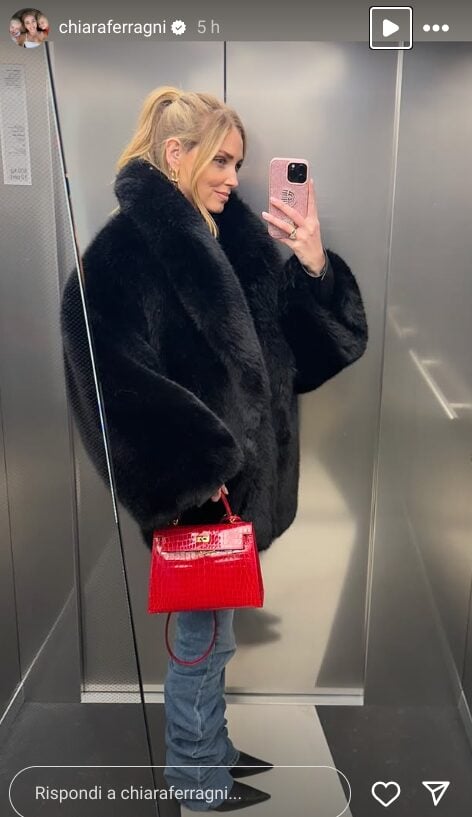 Chiara Ferragni, con la maxi pelliccia è uno schianto! FOTO