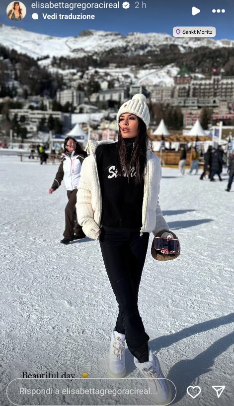 Elisabetta Gregoraci non rinuncia allo stile neppure in montagna: il Look perfetto per la neve!